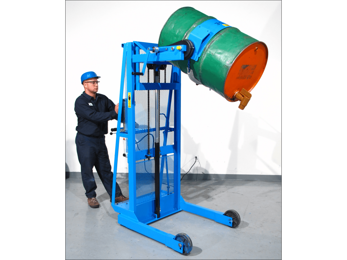 Morse 510M vertical-lift drum pourer, 60", spark resistant parts, hand ...